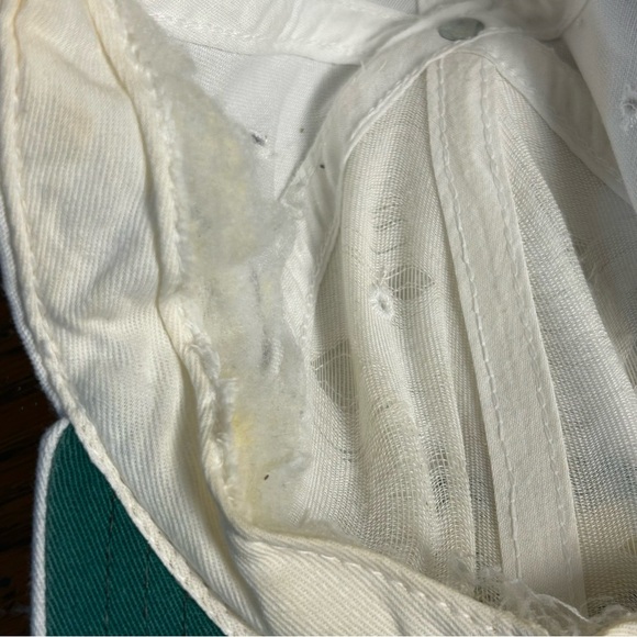 Vtg The Master American Needle Cotton White Golf Hat Cap Strapback OSFA FLAWS - Picture 7 of 15